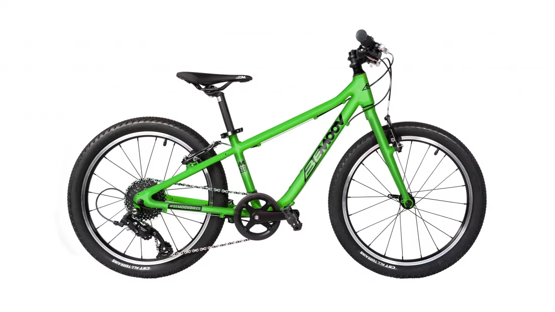 Vélo d'enfant BEMOOV 20 pouces vert kiwi très léger et optimisé pour que l'enfant devienne un expert du vélo